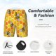 thumbnail image 3 of Balery Honeycombs Bañador para hombre, shorts de playa de secado rápido con entrepierna y forro de compresión-XX-Large, 3 of 6
