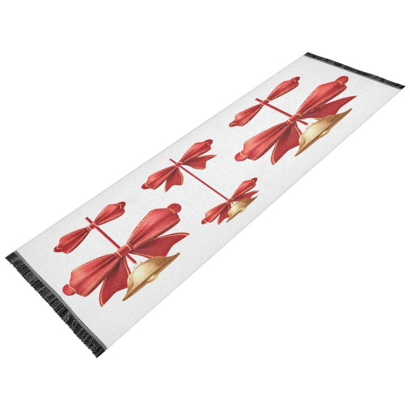 Vintage Modern Runner Rug,Non Slip Machine Washable 72"x23.5" Polyester Material Pet-Friendly Durable,Applicable to Entryway Rug Living Room Rug A Bunch Of Red Ribbons