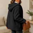 thumbnail image 6 of Liuinsasek Womens Loose Fuzzy Outerwear Solid Color Fashionable Hooded Warm Long-Sleeved Fleece Fluffy Jacket with Pockets for Winter, 6 of 9