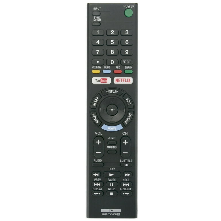 New RMT-TX300U Replace Remote for Sony TV KD-49X720E KD-55X700E KD