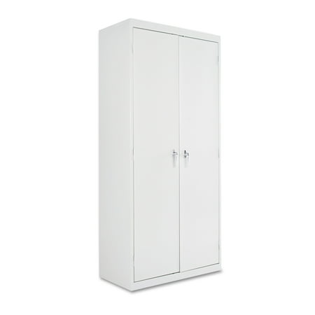 Alera Assembled 78" High Storage Cabinet, w/Adjustable Shelves, 36w x 18d, Light Gray