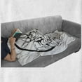 thumbnail image 6 of Black and White Soft Flannel Fleece Throw Blanket, All Father Odin with Eye Patch and Crows Themed Composition Print, Cozy Plush for Indoor and Outdoor Use, 50" x 70", White and Black, by Ambesonne, 6 of 6