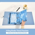 thumbnail image 5 of ALAZA 2 Pack Pencil Pouch Ocean Wavy Pencil Case for 3 Ring Binder Clear Window Pencil Bag Organizers, 5 of 6