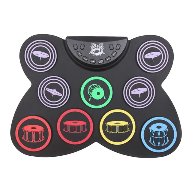 FLhrweasw Electronic Drum 9 Pads Pad Kit Batería Digital Gran Regalo Cumpleaños para