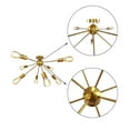 thumbnail image 4 of 8-Light Sputnik Chandelier Brushed Brass Semi Flush Mount Ceiling Light Modern Pendant Light, 4 of 4