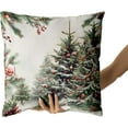 thumbnail image 6 of Christmas Tree Pillow Covers 20x20 Inch Set of 2 Watercolor Green Xmas Tree Decorative Pillow Cases Winter Holiday Decor Throw Cushion Case Farmhouse Christmas Decor for Couch Sofa Porch, 6 of 6