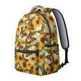 thumbnail image 2 of Sunflower and Butterfly Yellow Pattern Backpack for School, Cute School Bag with Adjustable Shoulder Straps and Padded Back, 15.3"x11"x7.1", 2 of 5