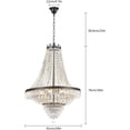 thumbnail image 6 of FETCOI French Empire Crystal Chandelier 9 Lights Modern Luxury Pendant Lighting with Adjustable Chain for Dining Room Foyer 24" D x 30" H, 6 of 12