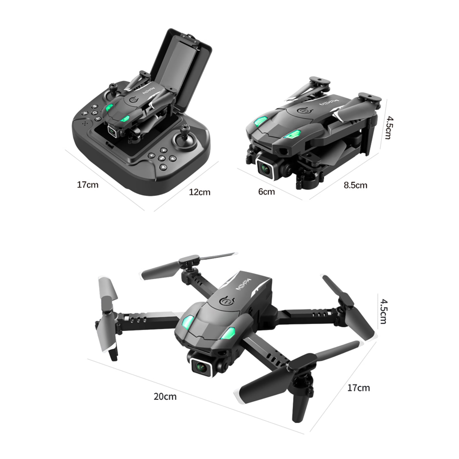 Mini Dron S128 4K HD, cámara de tres lados, evitación de obstáculos,  presión de aire, altura fija, cuadricóptero plegable profesional, Juguetes