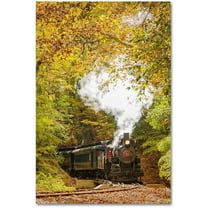 Trademark Fine Art 'Steam Train with Autumn Foliage' Canvas Art by PIPA Fine Art
