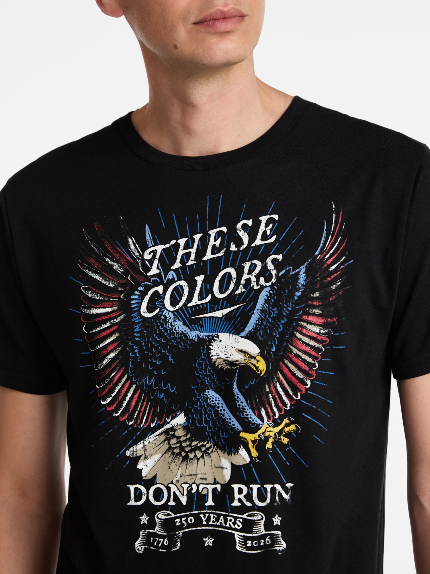 Americana Men's and Big Men's Eagle of Freedom Graphic Tee Shirt from Way to Celebrate, Sizes XS-3XLT