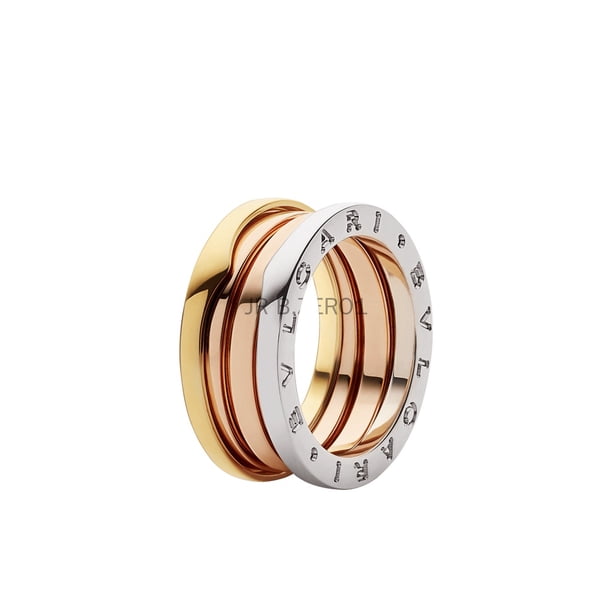 2021 Nuevo Anillo De Tres Bandas best seller En Rosa De 18 Kt , Oro Blanco Y Amarillo . Gao Jiahui unisex