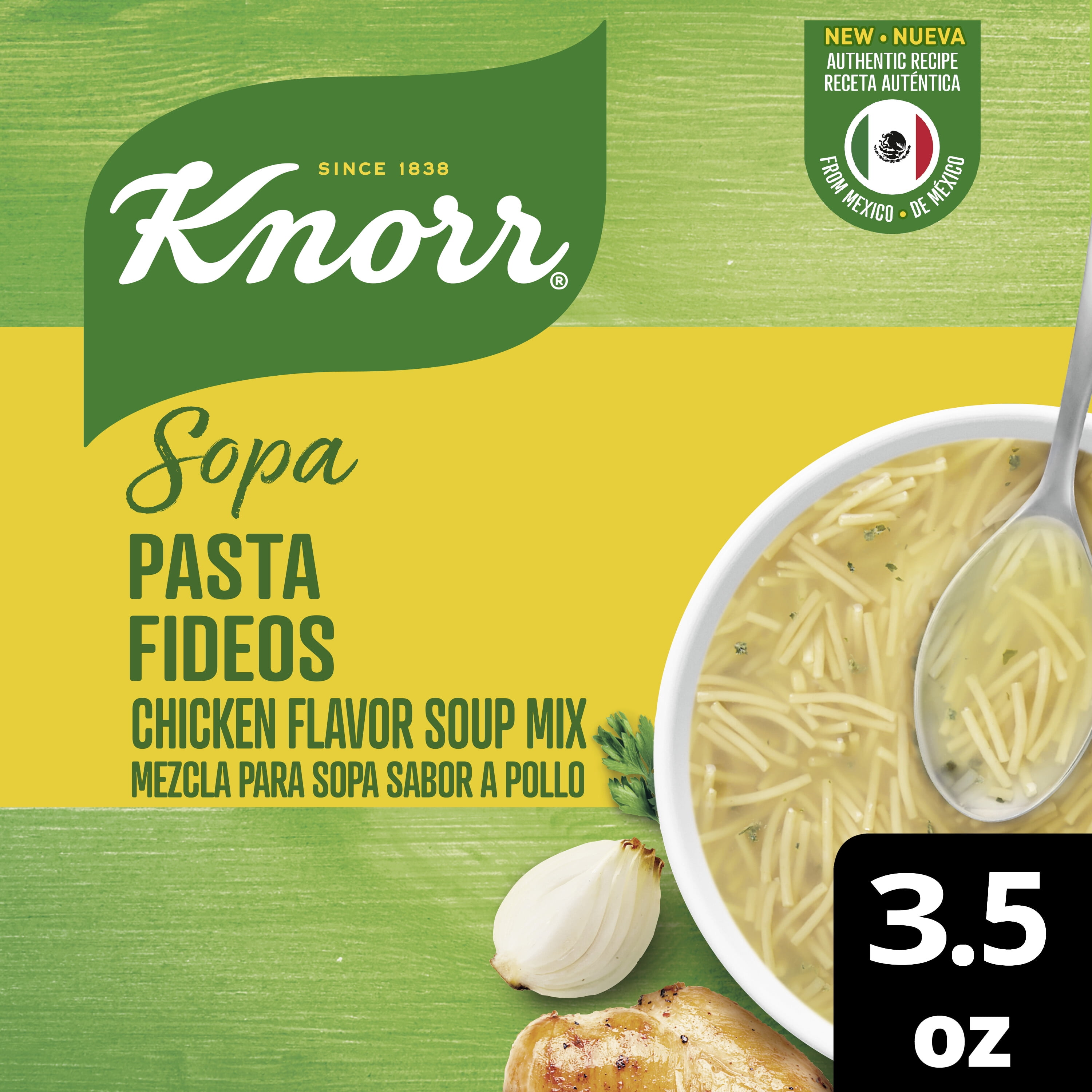 Knorr Sopa Chicken Noodle Pasta Soup Mix, 3.5 oz Pouch