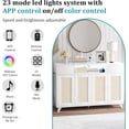 thumbnail image 2 of Bingirl Elegant White Rattan Sideboard Buffet Cabinet: 2 - Drawer Kitchen Console with Power Outlets and LED Light, Multifunctional Storage for Living Room, Kitchen, and Hallway, 2 of 8