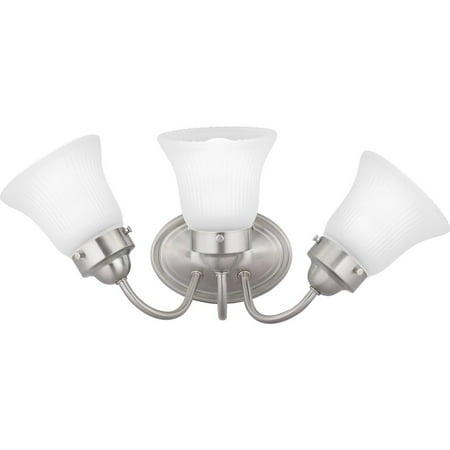 Fluted Glass Collection Three-Light Bath & Vanity