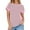 Pink, variant on fatyb Striped Tshirts for Women Crew Neck Short Sleeve Tees Tops Casual Loose Womens Summer T-Shirts