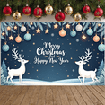 thumbnail image 2 of Colorful Ornaments Merry Christmas Banner Holiday Celebrations for Winter Parties Indoor Events Family Gatherings, 2 of 9