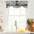 thumbnail image 4 of Tie Up Valances for Windows, Vintage Gate Adjustable Valance Curtains Window Treatment for Living Room, Farmhouse Wooden Grain Shabby Chic Door Rod Pocket Kitchen Curtains & Drapes 42x12 Inch, 4 of 9