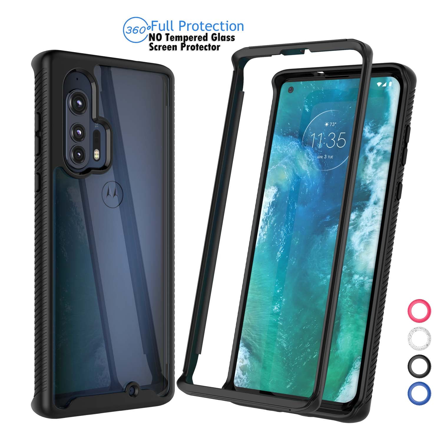 Moto Edge Plus Case, Phone Case for 2020 Moto Edge+, Njjex FullBody