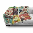 thumbnail image 3 of Circus Soft Flannel Fleece Throw Blanket, Composition of Old Circus Carnival Magicians Old Fashioned Nostalgic, Cozy Plush for Indoor and Outdoor Use, 50" x 60", Multicolor, by Ambesonne, 3 of 6