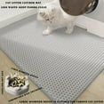 thumbnail image 3 of SUGARMOM Cat Litter Mat  45”x26” Extra Large&Long Double Layer Cat Litter Box Mat  EVA Non-Slip  Waterproof Urine Proof Cat Litter Catcher Mat  Easy Clean Scatter Control (45”x26”  Khaki), 3 of 8