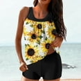 thumbnail image 6 of Nrmvnmi Tankini Swimsuits for Women 2 Piece Bathing Suits Floral Prints Round Neck Swim Tank Top with Boy Shorts Modest Swimwear Mothers Day Gifts, 6 of 6