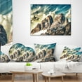 thumbnail image 4 of Designart High Peaks of Dolomites - Landscape Photo Throw Pillow - 18x18, 4 of 5