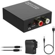 Rybozen 192KHz Analog Audio Converter DAC SPDIF Coaxial Optical Convert to L/R RCA, Toslink Optical to 3.5mm Jack Audio Adapter for PS4 HD DVD Home Cinema Systems