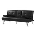 thumbnail image 6 of Urhomepro Sofa Bed with Cupholders, Black, 6 of 11