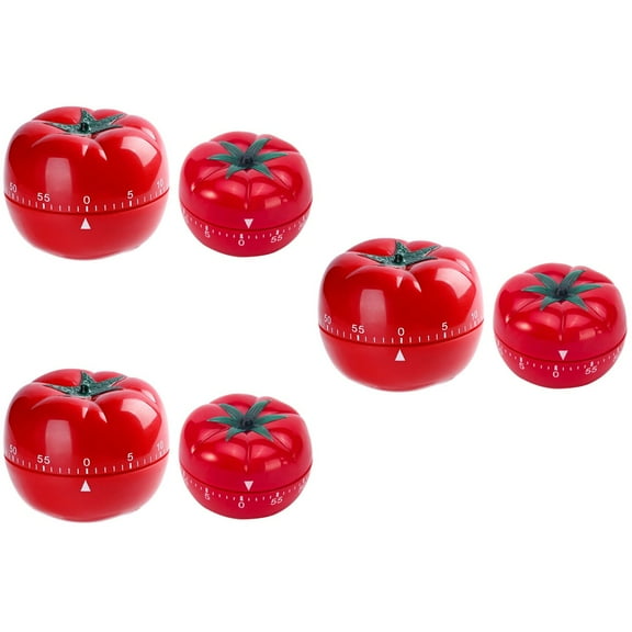 6 Pcs Tomato Timer Clocks Countdown Timer Tool Timer Kitchen Manual Mechanical Timer Kitchen Cooking Timer