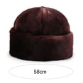 thumbnail image 6 of Eoperou Winter Hat No Brim Ergonomic Keep Warm Padded Thickened Winter Wear Imitation Mink Winter Head Plush President Hat for Outdoor, 6 of 8