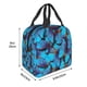 thumbnail image 3 of Disketp Blue Butterflies for Insulated Lunch Bag for Women and Men, Perfect for Work, Hiking, Picnic, 3 of 8