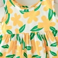 thumbnail image 4 of TJAZFJPA Robe Fille Bébé Enfants Filles Sans Manches Robe Princesse Florale Colorée Chapeau Tenues Robes de Pâques Filles, 4 of 8