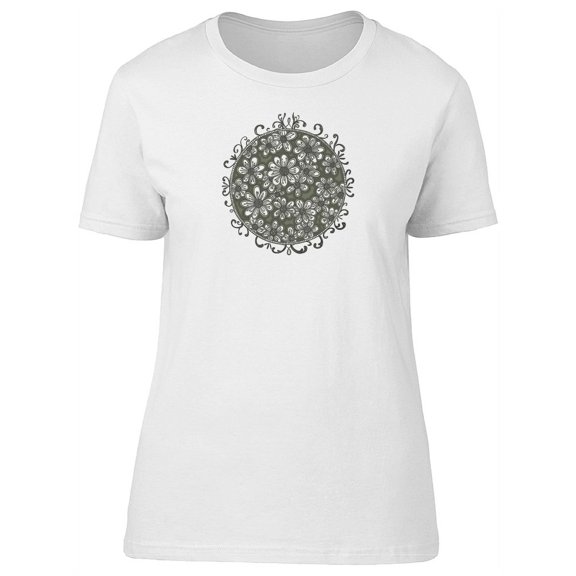Flowers Inside A Retro Ornate T-Shirt Women -Image by Shutterstock, Female x-Large