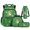 Green Frog, variant on Bulopur Toddler Girls 17 Inch Backpack Set 4 Piece Blue Axolotl Print School Bookbag with Lunch Box, Water Bottle Holder and Pencil Case for Preschool Daily Use