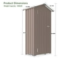 thumbnail image 5 of Villeston 2.7' x 1.8' High Quality Galvanized Iron Sheet, Waterproof Design, with a Solid Lock System, Easy to Assemble and Move,Brown, 5 of 8