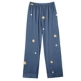 thumbnail image 3 of CALAFEBILA Women Pajamas Sets Womens Button Down Pajama Sets Sleepwear Notch Collar Star Print Tops with Pocket and Pants, 3 of 4