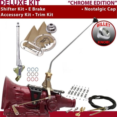 American Shifter C4 Shifter Kit Chrome 16 in. E Brake Cable Clamp Trim Kit for F208B