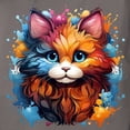 thumbnail image 3 of CafePress - Cute Cat Watercolor T Shirt - Womens Comfort Colors® Shirt, 3 of 4