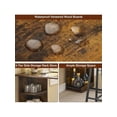 thumbnail image 2 of Bingirl Rustic Brown 3-Piece Bar Table and Chairs Set: Space-Saving Dining Table with Storage Shelves, Square Bar Table with 2 Bar Stools for Kitchen Breakfast, Living Room, Party Room, 2 of 10