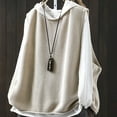 thumbnail image 5 of RXMEKW White Coat Women, Solid-Color Knitted Loose Versatile Coat, 5 of 5