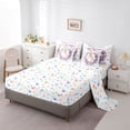 thumbnail image 5 of Erosebridal Happy Easter Eggs 7 Pieces Bedding Comforter Set,Pink Tulip Floral Purple Blossom Lavender Full Bedding Set For Girls Reversible, 5 of 7