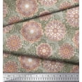 thumbnail image 3 of Soimoi Polyester Crepe Fabric Floral Mandala Artistic Print Fabric by The Yard 42 Inch Wide, 3 of 3