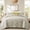 Beige, variant on IR Imperial Rooms Velvet Bedspread Floral Pattern 3-Piece Set Ultrasonic Embossed Quilt Reversible Soft Microfiber Coverlet Queen Size Grey