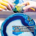 thumbnail image 4 of Agate Drinks Coasters Slice Geode Coaster for Drinks, Crystal Cup Mats 3.2-3.9inch, Jewelry Making Pendant (6 Colors) , Navy blue, 4 of 7