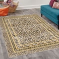 thumbnail image 2 of Vintage Decorative Rug, Pastel Blossoming and Burgeoning Ethnic Flowers in Bohemian Details, Quality Carpet for Bedroom Dorm and Living Room, 6 Sizes, Pale Yellow, by Ambesonne, 2 of 4