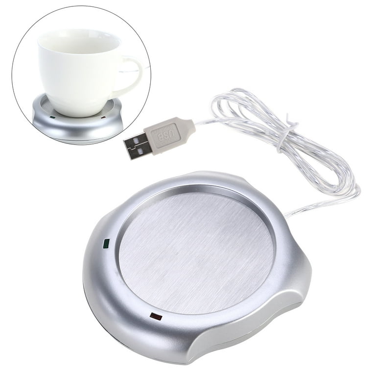 Homemaxs Coffee Mug Warmer Heating Coaster USB Mug Warmer Office Desk Coffee Warmer, Size: 8x8cm