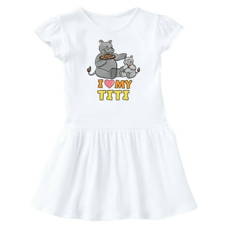 

Inktastic I Love My Titi Hippos Gift Baby Girl Dress