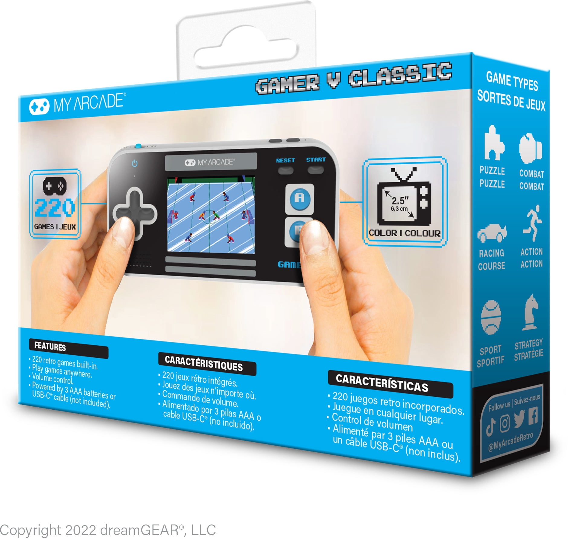 My Arcade Gamer V 220-in-1 Handheld Game System with 2.5" Screen