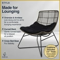 thumbnail image 3 of Finch Errol Woven Rattan 3pc Lounge Chair & Coffee Table Patio Set Black, 3 of 11